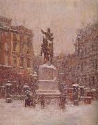 Theodore Robinson, Union Square in Winter